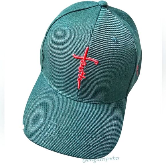 FAITH Unisex Green Adjustable Ball Cap - Picture 9 of 13